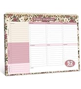 Weekly To Do List Notepad with 52 Undated Sheets(8.5"×11")- Undated Weekly Planner Notepad for Of...
