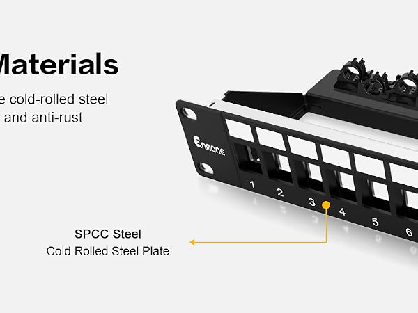 Blank keystone patch panel