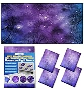 ANGSYLTH 4 Pcs Fluorescent Light Covers - 4 x 2 Feet Covers for Ceiling Lights, Magnetic Light Fi...