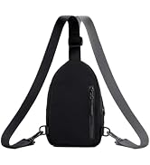 Simptech Crossbody Sling Bag Fanny Pack Three Pocket Water Resistant Chest Shoulder Travel Bag Pa...