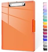 Piasoenc Clipboard with Storage, 8.5x11" Clip Boards with 2 Storage Case and A4 Paper Folder, Cle...