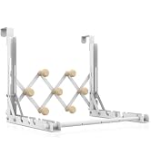 FYY Over The Door Drying Rack - Foldable Door Hanger with 7 Hooks & Expandable Rod, Heavy Duty Me...