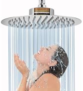 Voolan Rain Shower Head with Filtered - High Flow Bathroom Rainfall Filter Showerhead For Hard Wa...