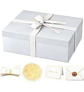 JOYIT White Gift Box 16.5''x13''x5.5'' - Large Gift Boxes with Lid for Presents Packaging, Birthd...
