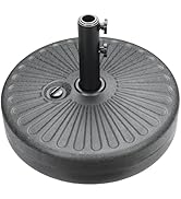 HealSmart Outdoor Patio Umbrella Base Stand 50lbs Heavy Duty Water Filled Holder for Lawn & Garde...