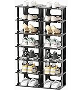 Shoe Rack - Shoe Organizer 14 Tier Shoe Storage Plastic Shoe Rack for Entryway Shoe Organizer for...