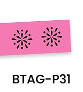 BTAG-P31 Label Tape: Black on Light Pink