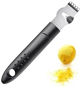 Lemon Zester Grater, Citrus Zester with Channel Knife, Black