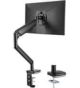 VEVOR Single Monitor Mount with USB, Supports 13"-35" Screen, Gas Spring Monitor Arm for Flat/Cur...