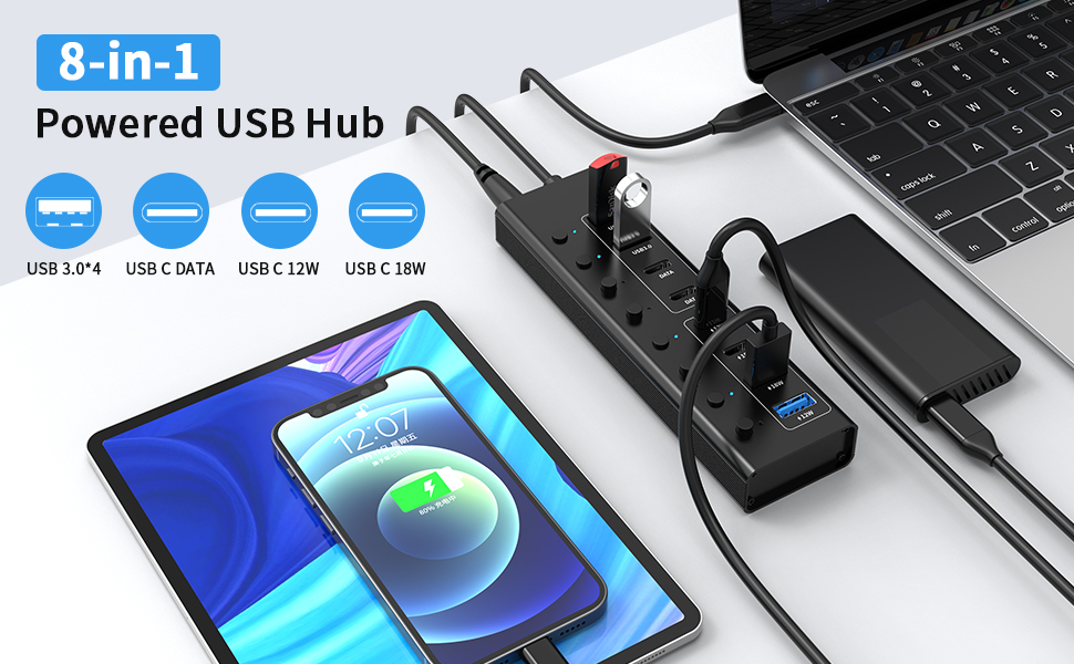 Powered USB Hub 3.0/3.1