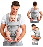 YESYBC Baby Carrier, Lumbar Support Infant Carrier (0-36M, 8-33 lbs) with Foldable Headrest Carab...