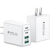 USB C Charger Block, 2-Pack 40W USB C Fast Charging Block 4-Port Dual PD+QC Power Adapter Double ...