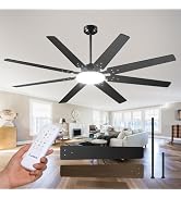 72 inch Ceiling Fans with Lights,Large Ceiling Fan with Light and Remote Control, Dimmable, 3CCT,...