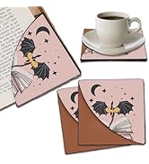 PRESSINART 4Pcs Dragon Leather Bookmark Corner Book Markers Square Vintage Funny Suitable Book Co...