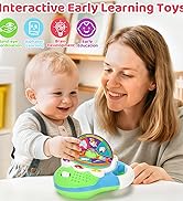 KIZZYEA Montessori Learning Toys for 1 2 3 Year Old Boys Girls, Musical Alphabet Flip Toy for Tod...