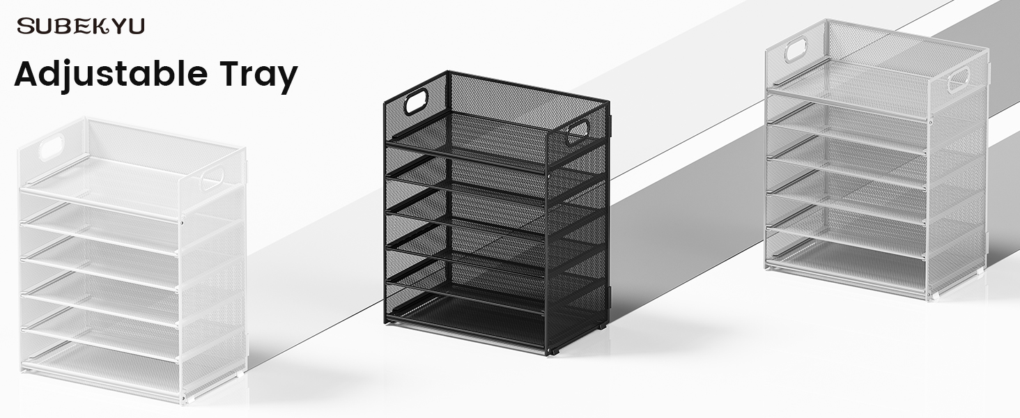 Trays in 3 different colors