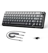 ATTACK SHARK X66 60% Wireless Mechanical Gaming Keyboard with Knob,Gasket Hot Swappable Custom Ke...