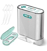 Floss Dispenser with Dental Floss Picks,LIAMOSS Flossers for Adults & Children,98 Count Floss Thr...