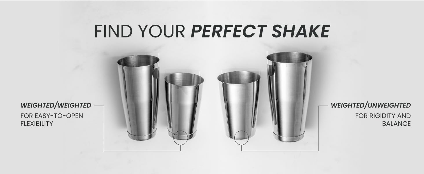 weighted/weighted for rigidity, weight, and balance weighted/unweighted for easy-to-open
