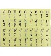 Healifty 1 Pcs Piano Stickers for Keys Piano Keyboard Stickers for 61 54 49 Keys Color Black Tran...