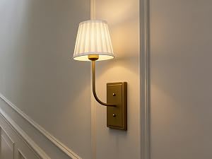 single fabric wall sconce