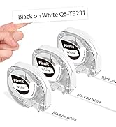 3 Pack P12 Label Tape Compatible with Dymo Label Maker Refills LT-100H 100T and Compatible with P...