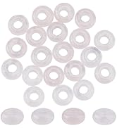 DICOSMETIC 20Pcs Natural Rose Quartz Beads Large Hole Gemstone Beads 10mm Stone Beads Rondelle Eu...