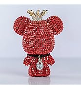 Cute Car Accessories, Bling Crystal Bear Car Air Freshener With Vent Clip,Rhinestone Aesthetic Ca...