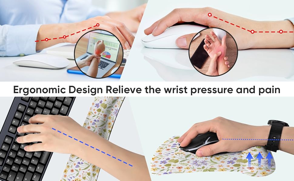 ergonomic design mouse pad wrist rest
