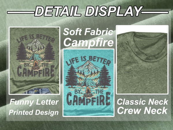 Detailed Display - Camping Life Shirt Size Chart