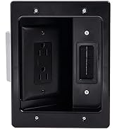 OnQ Wall Cable Concealer Kit, Flat Panel TV Connection Kit With Cable Management Box, In Wall TV ...