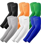 YQXCC 6 Pairs Arm Sleeves for Men Women, UPF 50 Cooling UV Sun Protection Sports Compression Sleeves