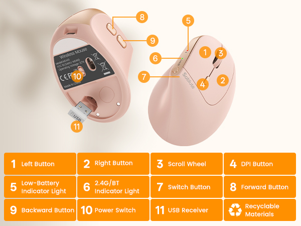 bluetooth ergonomic mouse