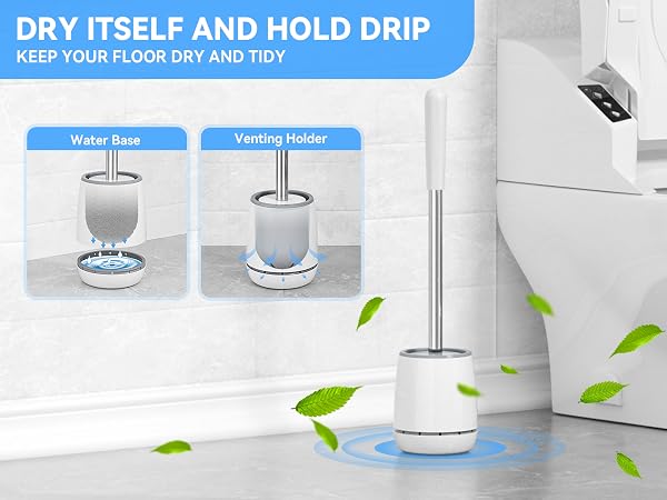 Toilet brush and holder set