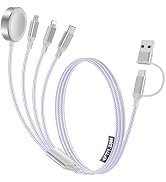 4-in-2 Charging Cable for Apple Watch Charger/Samsung/iPhone Charger,Car/Office/Camping/Travel Es...
