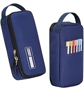 ECHSRT Big Pencil Case, Aesthetic Portable Zipper Pencil Bag with Hidden Pocket, Special Pouch fo...