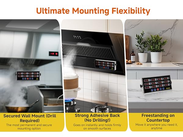 commercial kitchen timer flexible mount