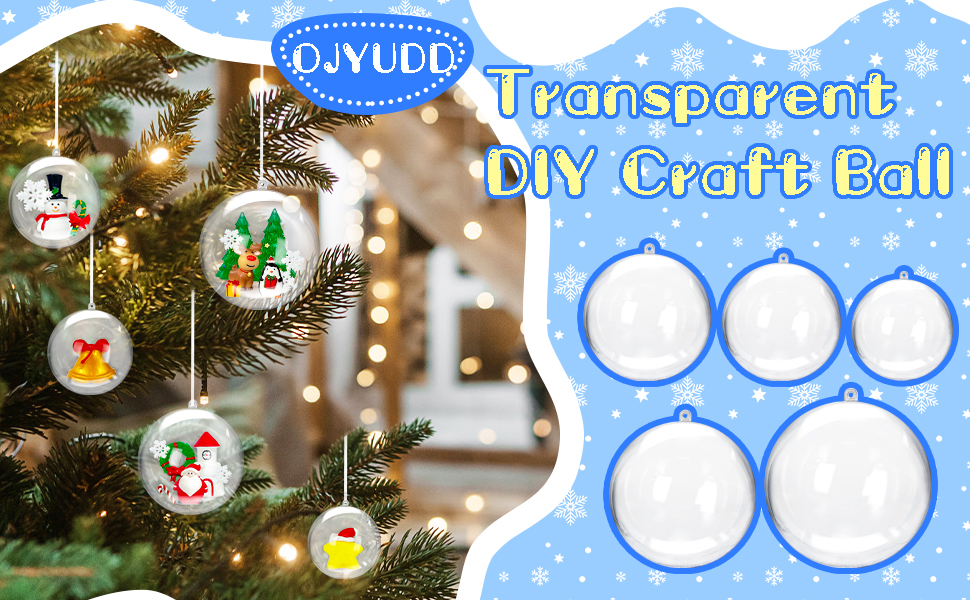 2.Clear Plastic Fillable Ornaments