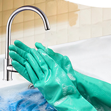 cleaning gloves