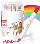 JUPITEARTH 24 Color Twist Crayons for Toddlers 1-3 and Kids 4-8, Non-Toxic Washable Crayons 2-4, ...