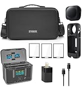 SYMIK Essential Accessory Kit for Insta360 X4, Fast Charger, Carry Case, 30W PD GaN Power Adapter...