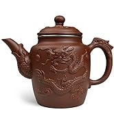Dargon teapot 20oz with Stainless steel filter for Stovetop Herbal Tea Kettle (red)