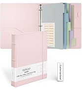 Ospelelf Vintage Hardcover 3 Ring 1 inch Leather Binder, Professional Binder Organizer Suitable f...