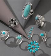 Turquoise Rings Set