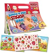 HORIECHALY Smelly Sticker Books For Toddlers 2-4 Years, 12 Scenes Kids Sticker Book with 400+ Scr...