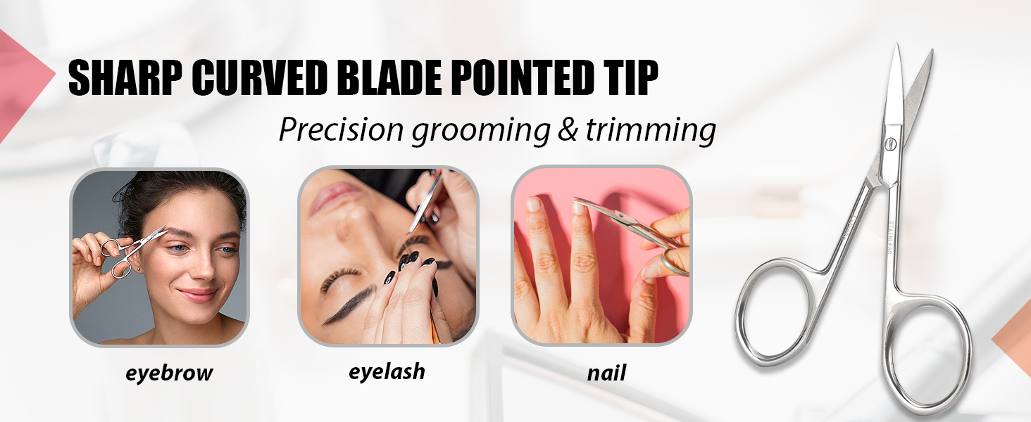sharp curved blade pointed tips