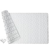 WRISIN Non Slip Bathtub Mat for Bath Tub Shower - Natural Rubber Mat with 241 Suction Cups - Soft...