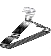 gofuch Ultra-Thin Metal Hangers, 10 Pack Non-Slip PVC Coated Space Saving Clothes Hangers for Clo...