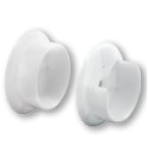 Prime-Line N 6568 Closet Pole Sockets, 1-3/8 In., Plastic, White (1 Set)