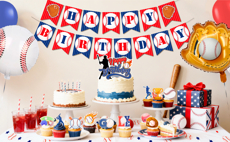 baseball birthday decorations